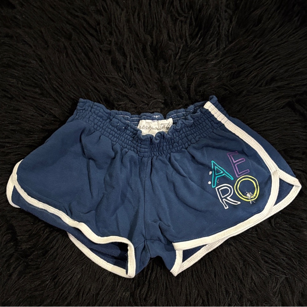 Y2K Aeropostale Navy Blue Elastic Waist Shorts